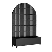 72" X 47" Black Metal Rectangular Planter Box