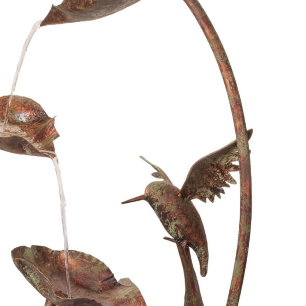 42" Brown Metal LED lights Birds Garden Hanging Wall or Door Decor