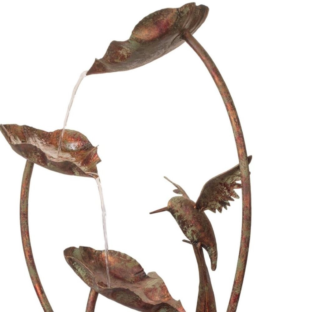 42" Brown Metal LED lights Birds Garden Hanging Wall or Door Decor