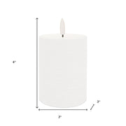 Set of Two White Unscented Candle Flameless Pillar Candles