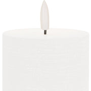 Set of Two White Unscented Candle Flameless Pillar Candles