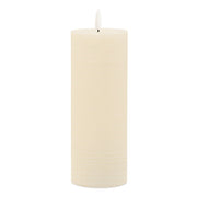 Set of Two Ivory Unscented Candle Flameless Pillar Candles