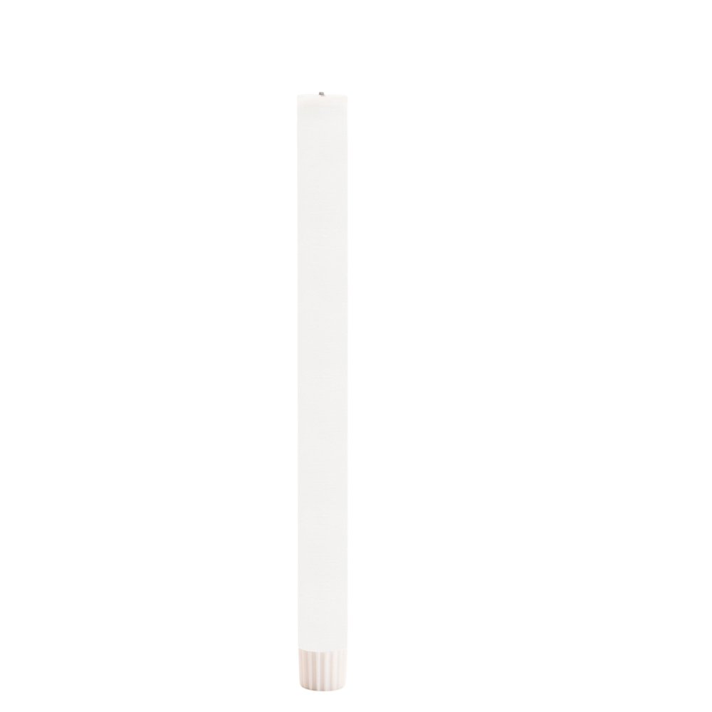 Set of Two White Unscented Flameless Candle Taper Candles Cylinder Taper