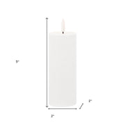 Set of Four White Unscented Candle Flameless Pillar Candles
