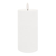 Set of Two White Unscented Candle Flameless Pillar Candles