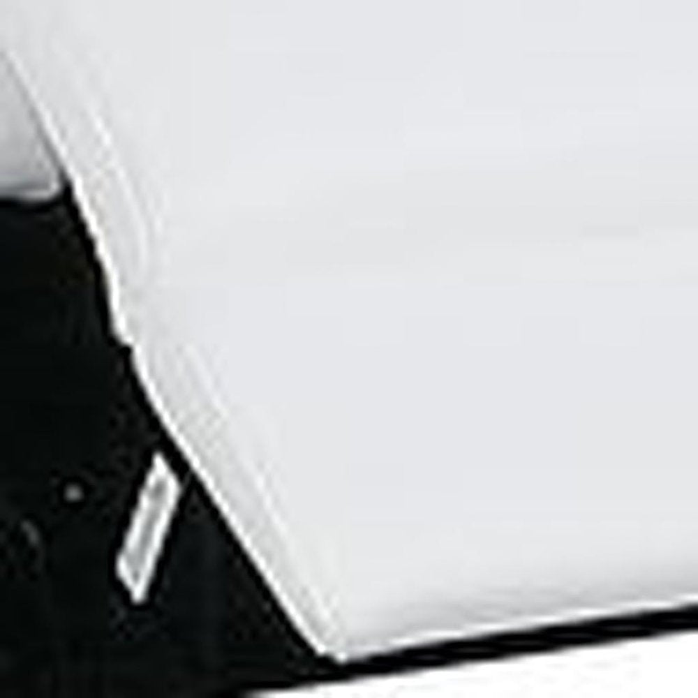 Two Piece White Leather Five Person Seating Set