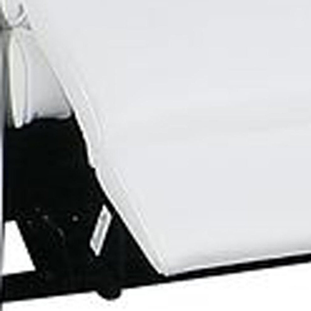 Two Piece White Leather Five Person Seating Set