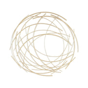 26" X 26" Gold Abstract Metal Circle Hanging Dimensional Sculpture