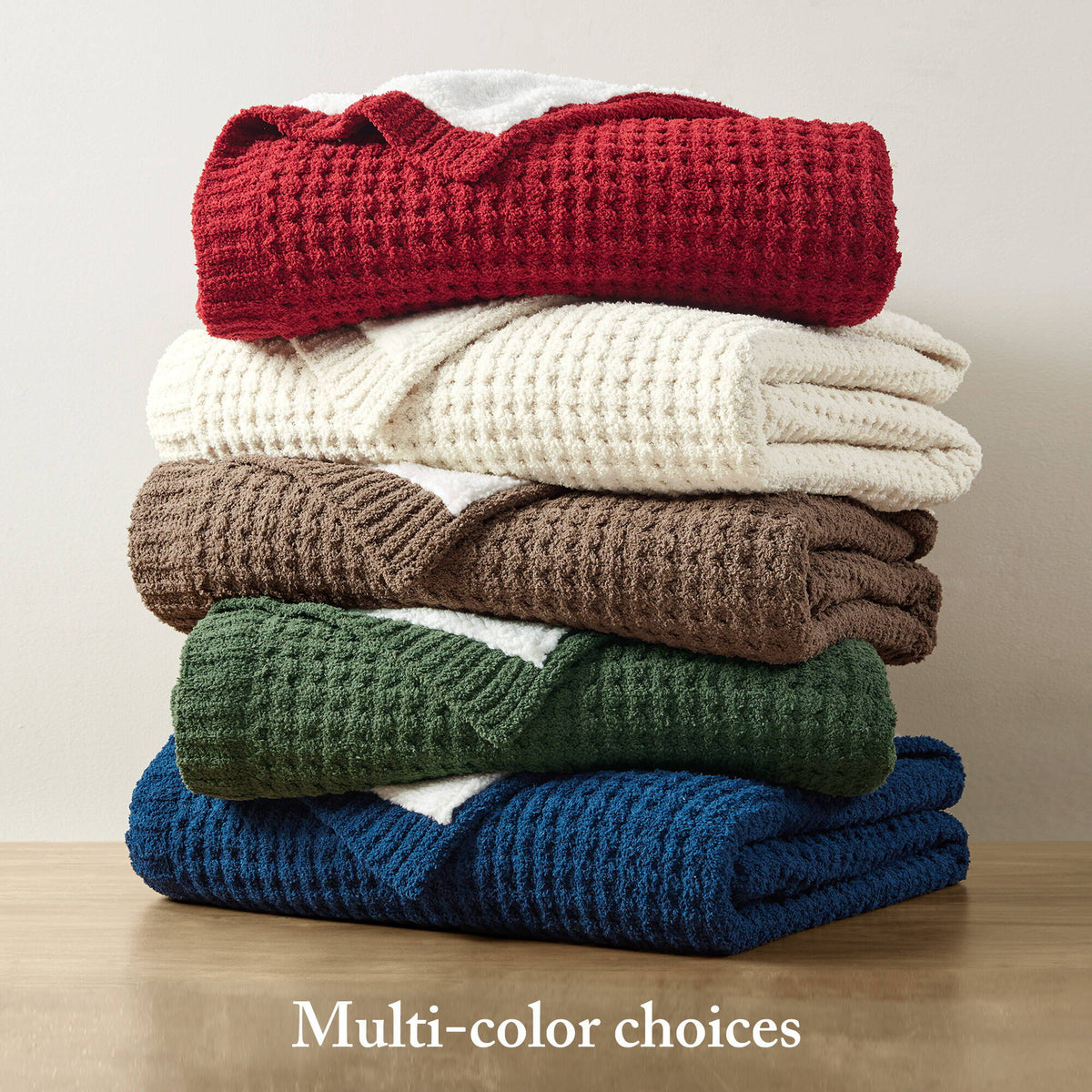 Rowan - Waffle Knit Chenille Throw - Brown