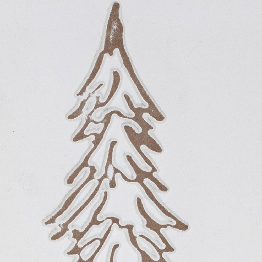 19" X 10" Natural And White Wood Christmas Tree Hanging Wall Decor