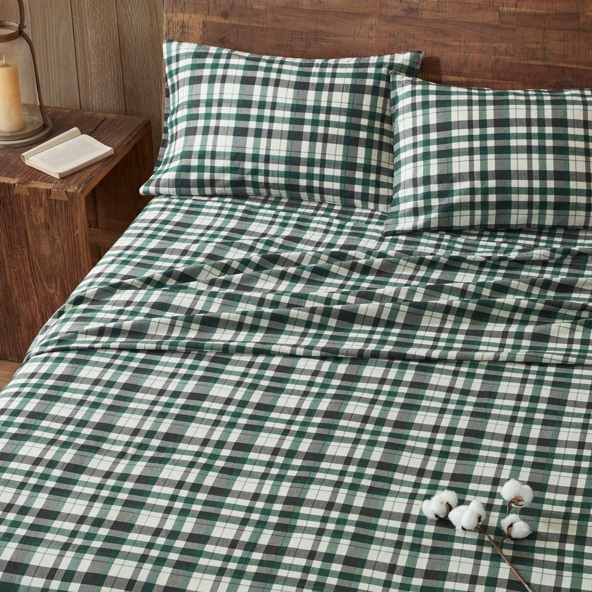 Flannel - California King 100% Flannel Printed Sheet Set - Finton