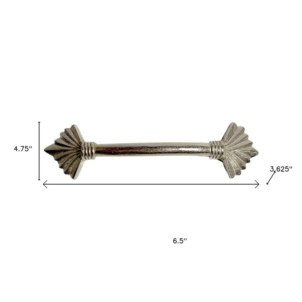 Set of Six Silver Metal Drawer Pull Knobs