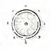 Set of Six White Iron Nautical Drawer Pull Knobs