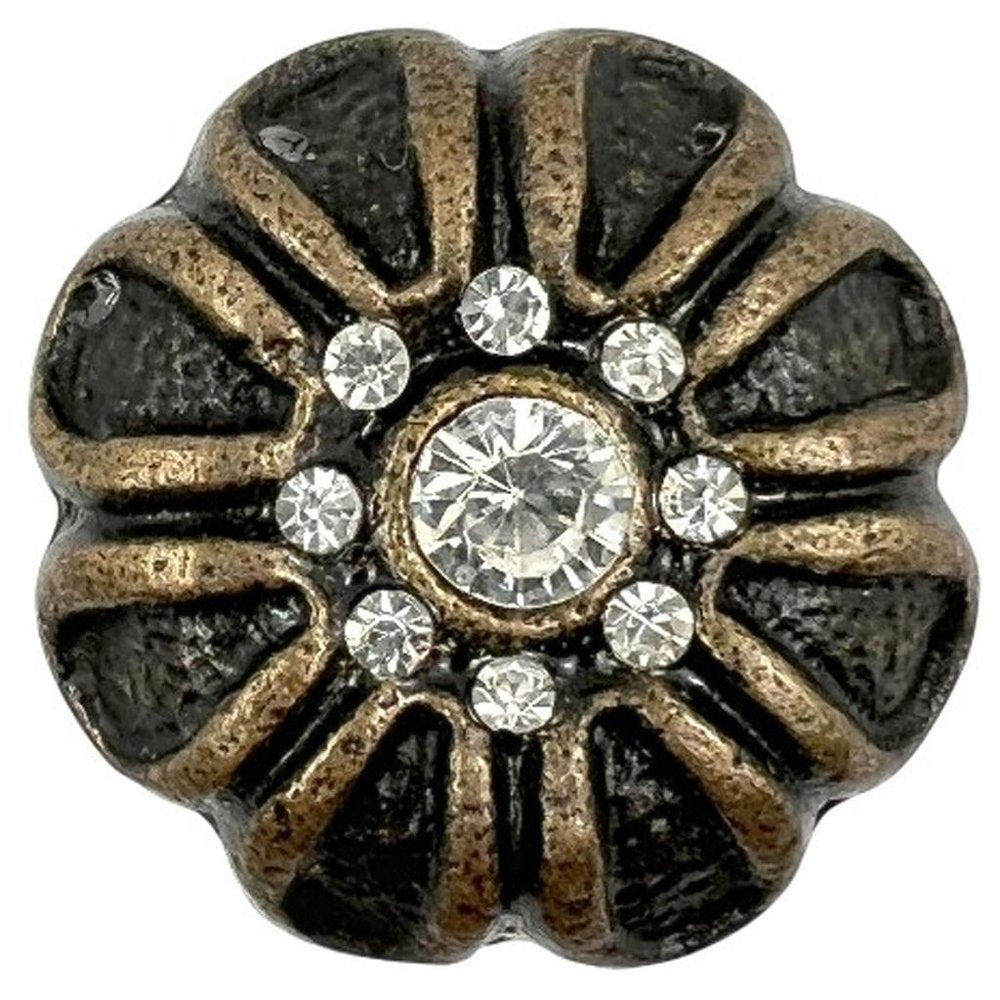 Set of Six Black And Gold Scalloped Knob Iron Drawer Pull Knobs