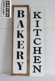 11" X 26" Black Brown And White Reversible Kitchen Wood Hanging Wall Decor