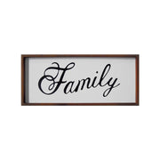 12" X 28" Brown And White Family Wood Wall Decor