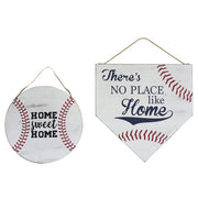 Set of Two Brown And White Home Sweet Home Wood Wall Decor