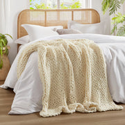 Chunky Double Knit - Handmade Throw - Ivory