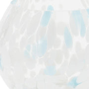 Set of Four Blue Abstract Glass Tabletop Votive Candle Holders