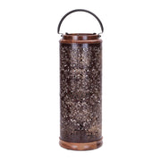 19" Brown Abstract Manufactured Wood Tabletop Pillar Candle Holder