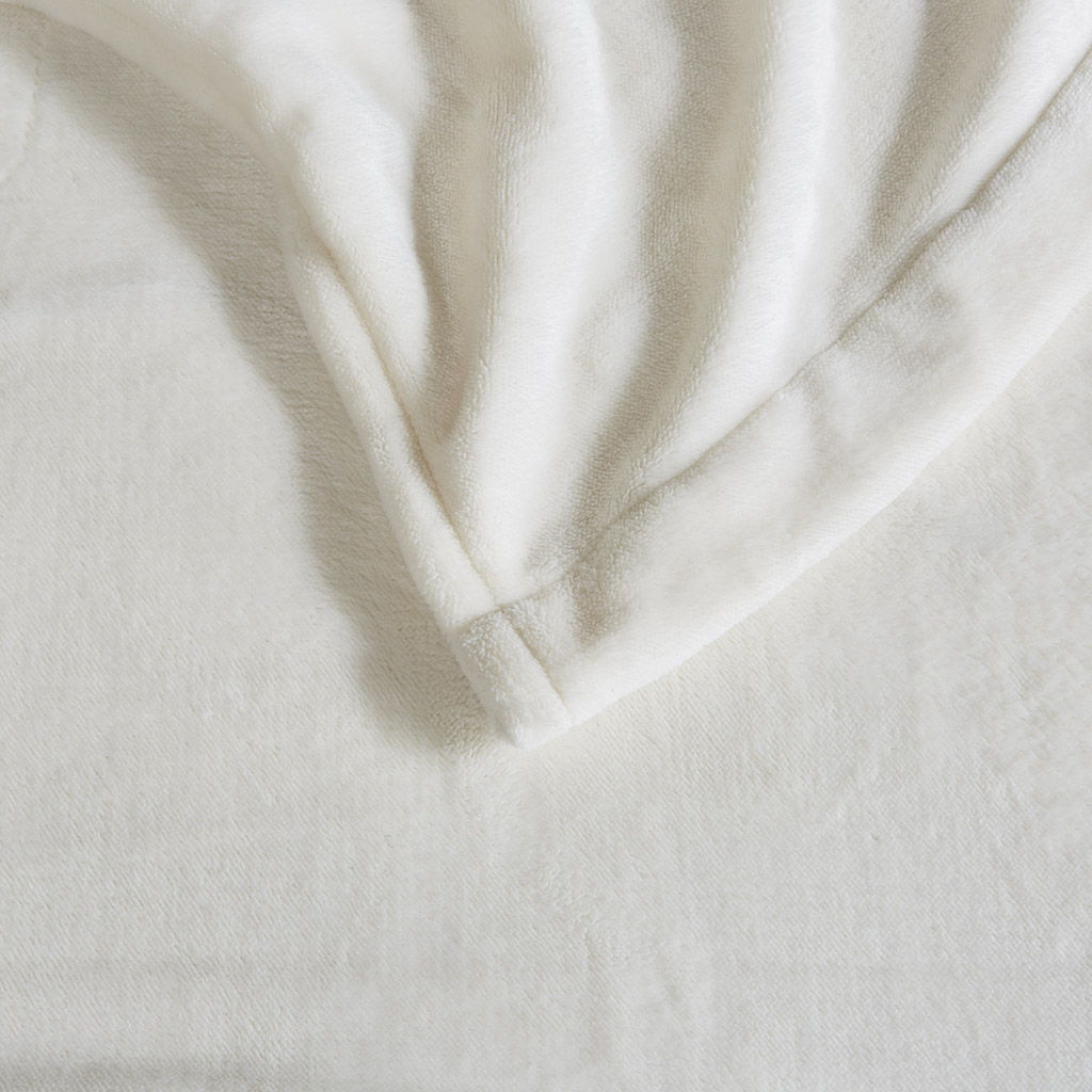 Heated Plush - Twin Blanket - Ivory