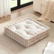 Azza - Poly Square Floor Pillow Cushion - Ivory