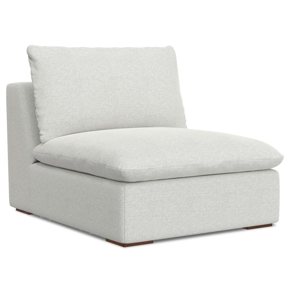 36" Gray and Brown Fabric Arm Chair