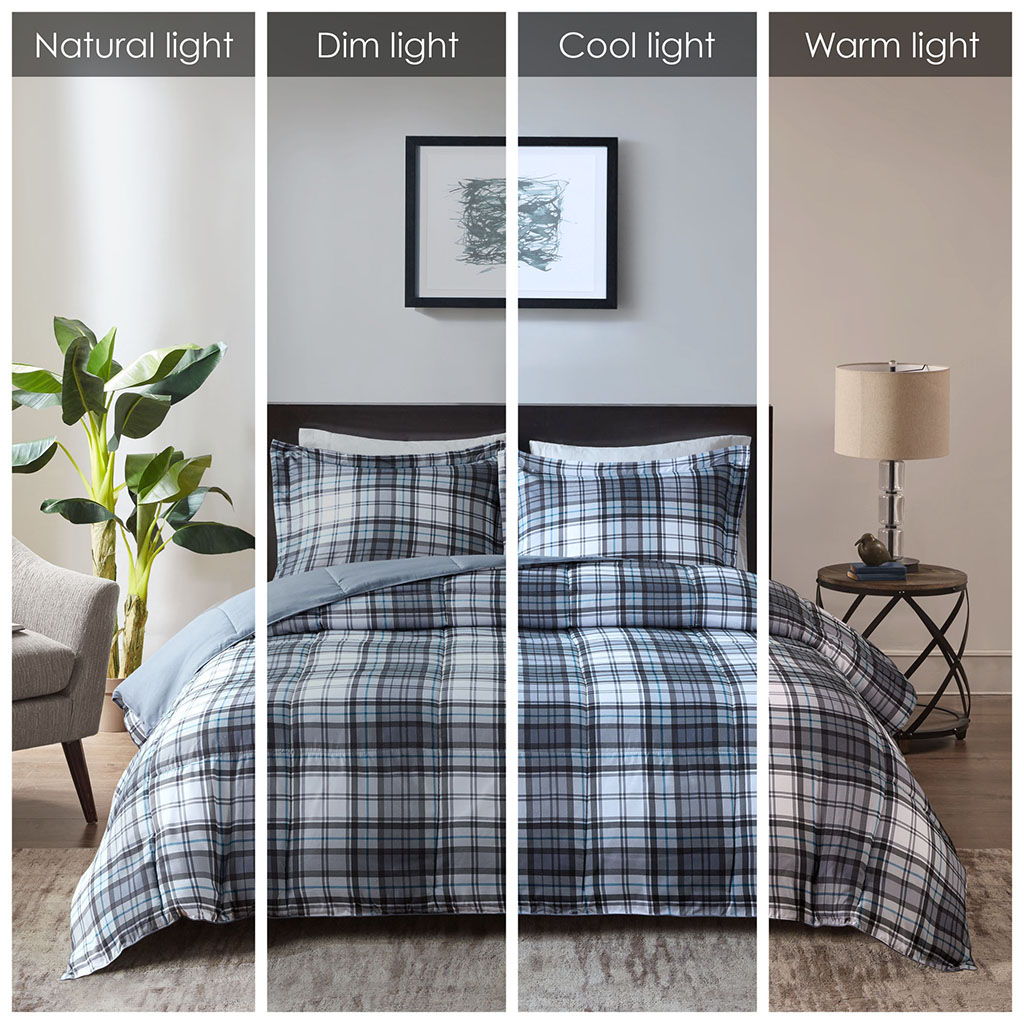 Parkston - Twin/Twin Long 3M Scotchgard Down Alternative All Season Comforter Set - Gray