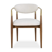 Moxie - Dining Arm Chair - Walnut / White