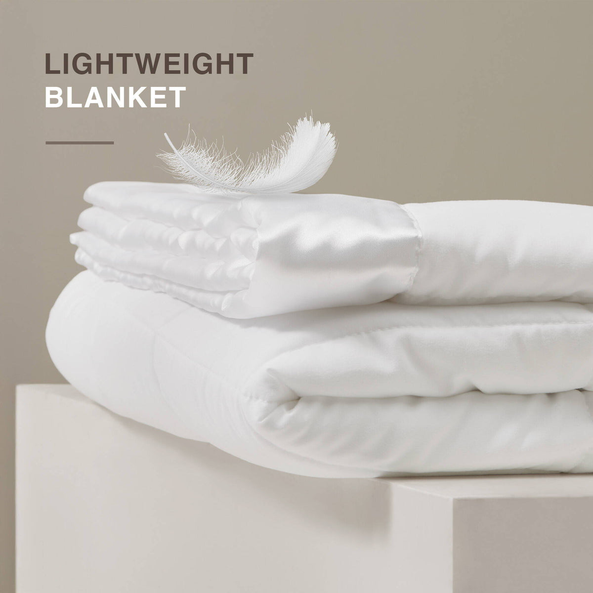 Windom - All Season Hypoallergenic Twin Blanket With 3M Scotchgard - White