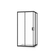 Corner Shower Door, Sliding Shower Enclosure - Matte Black