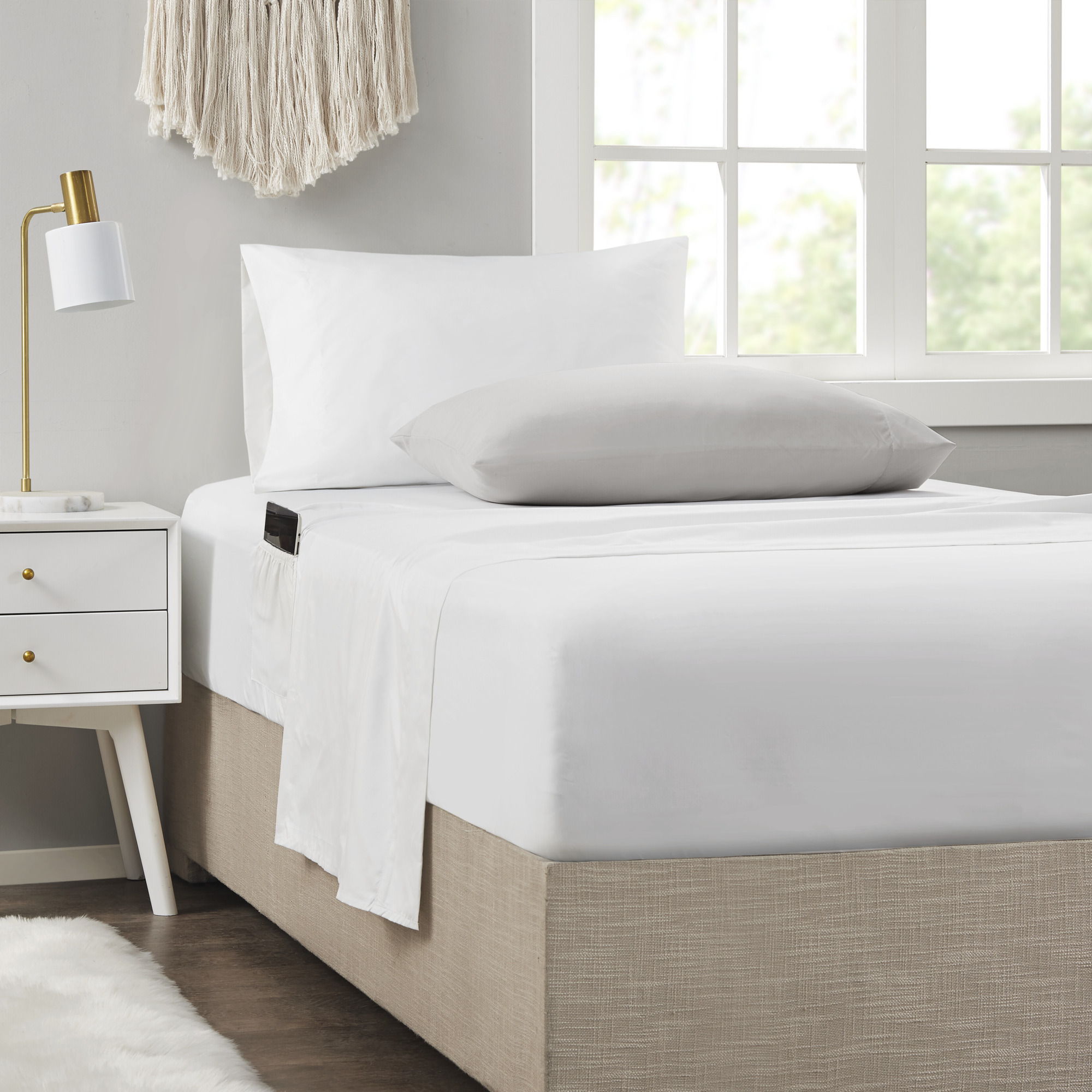 Alexis - Comforter Set With Bed Sheets - Yellow / Gray