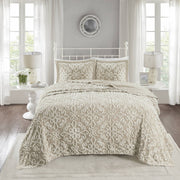 Sabrina - 3 Piece Tufted Bedspread Set - Taupe