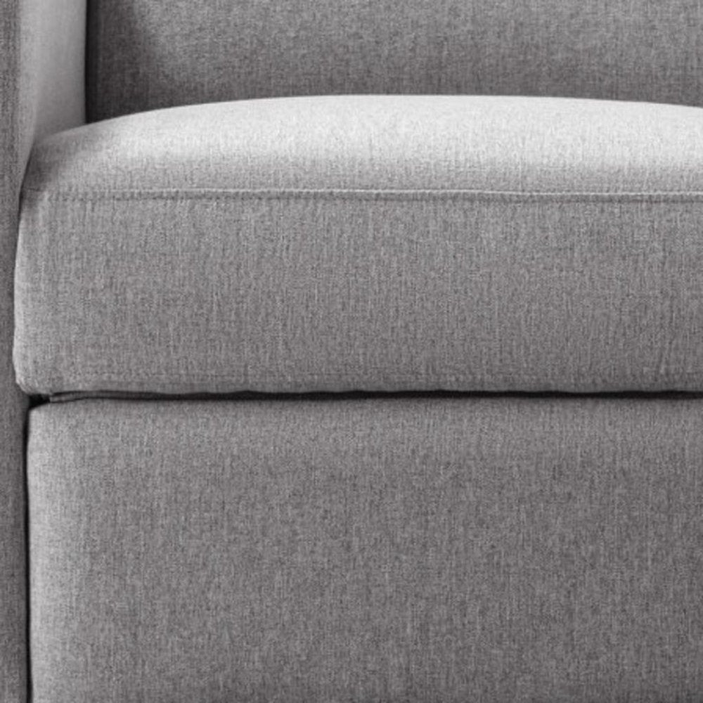 26" Gray Tufted Linen Gliding Swivel Manual Rocker Recliner