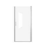 Shower Door With Explosion Proof Safety Film, Half Frame Design - Chrome