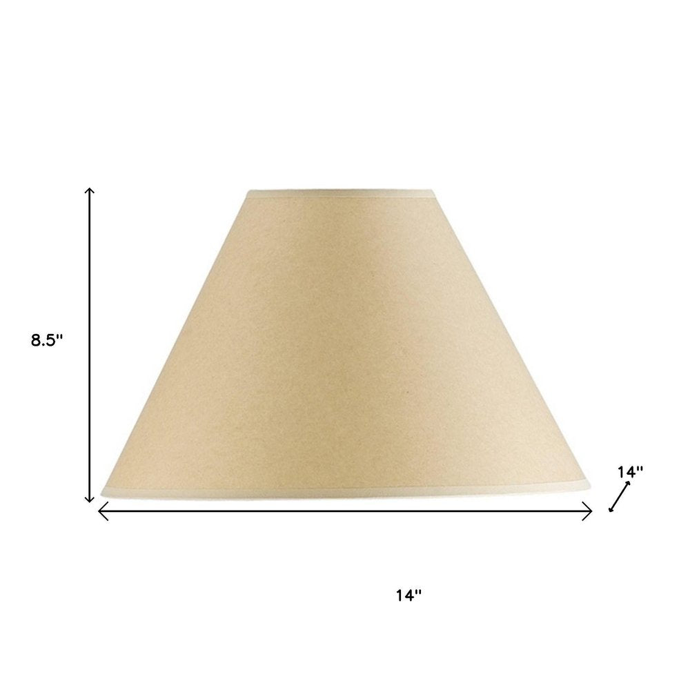 Light Brown Paper Plain Empire Lamp Shade