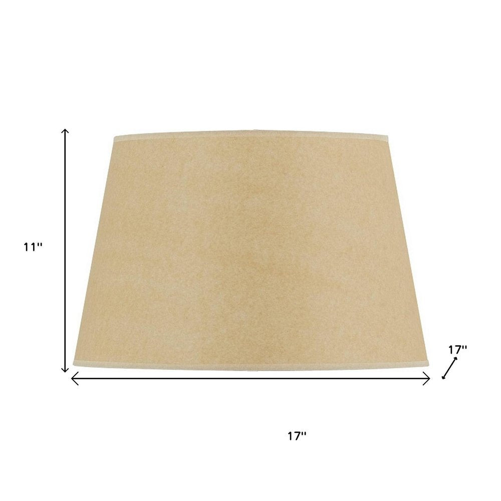 Tan Linen Plain Drum Lamp Shade