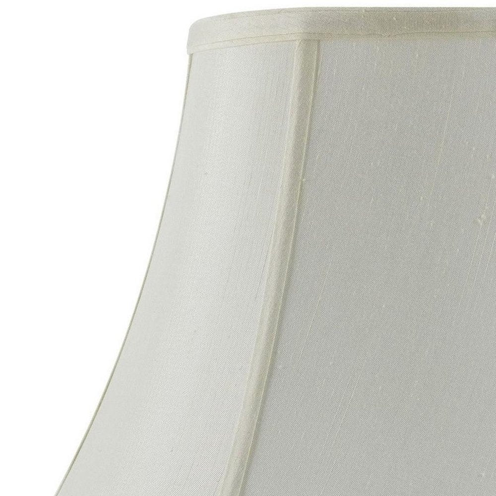 Eggshell Linen Piped Bell Lamp Shade