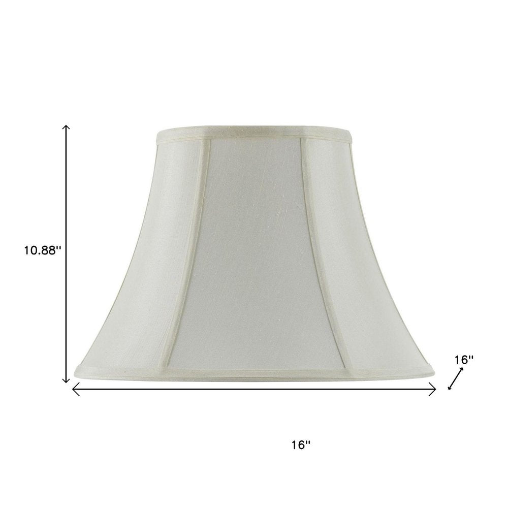 Eggshell Linen Piped Bell Lamp Shade
