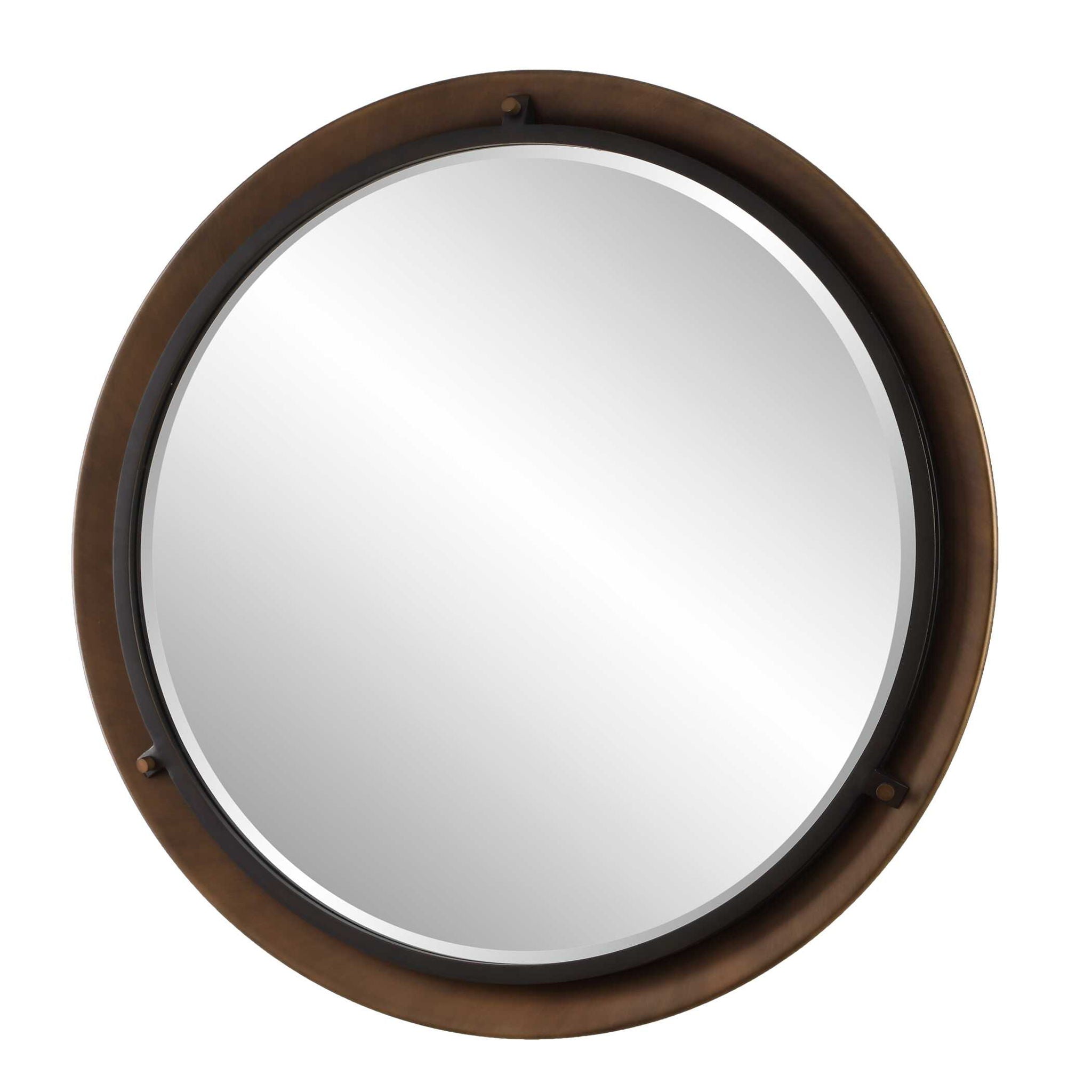 Porthole - Round Mirror - Bronze