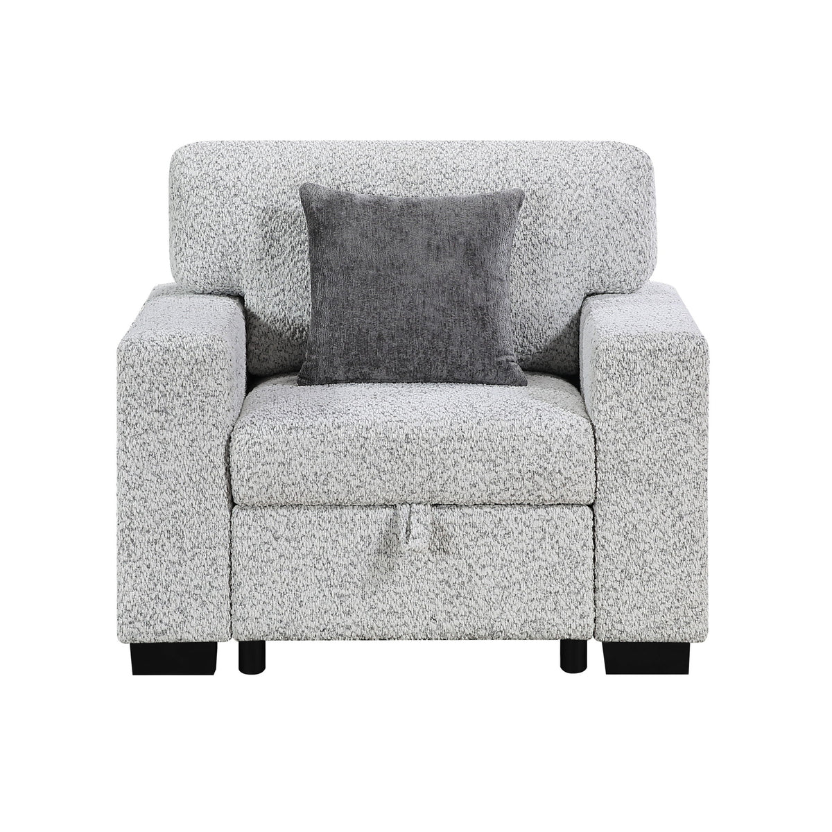 Prato - Chair With Storage And USB - Gray