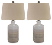 Marnina - Ceramic Table Lamp (Set of 2) - Taupe