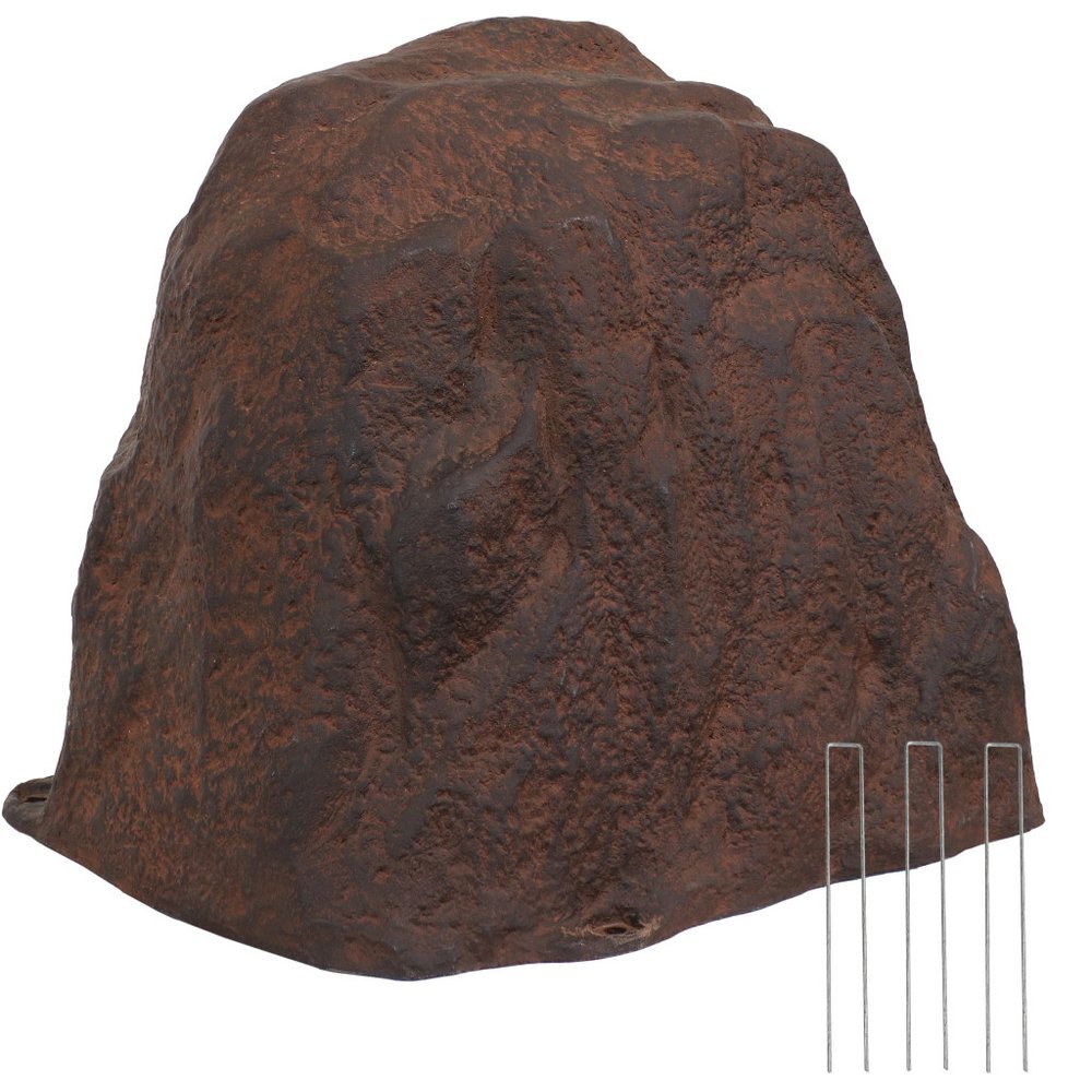 22" Brown Polyresin Faux Rock
