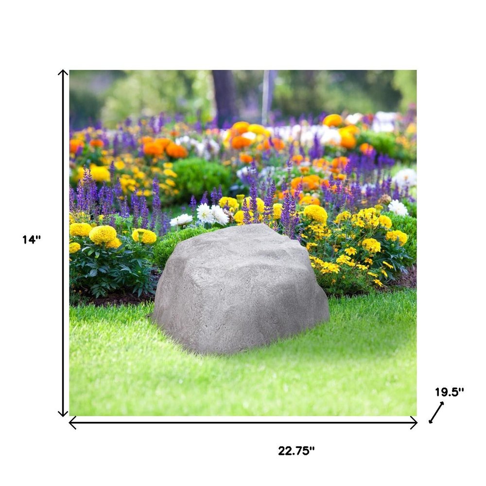 14" Gray Polyresin Faux Rock