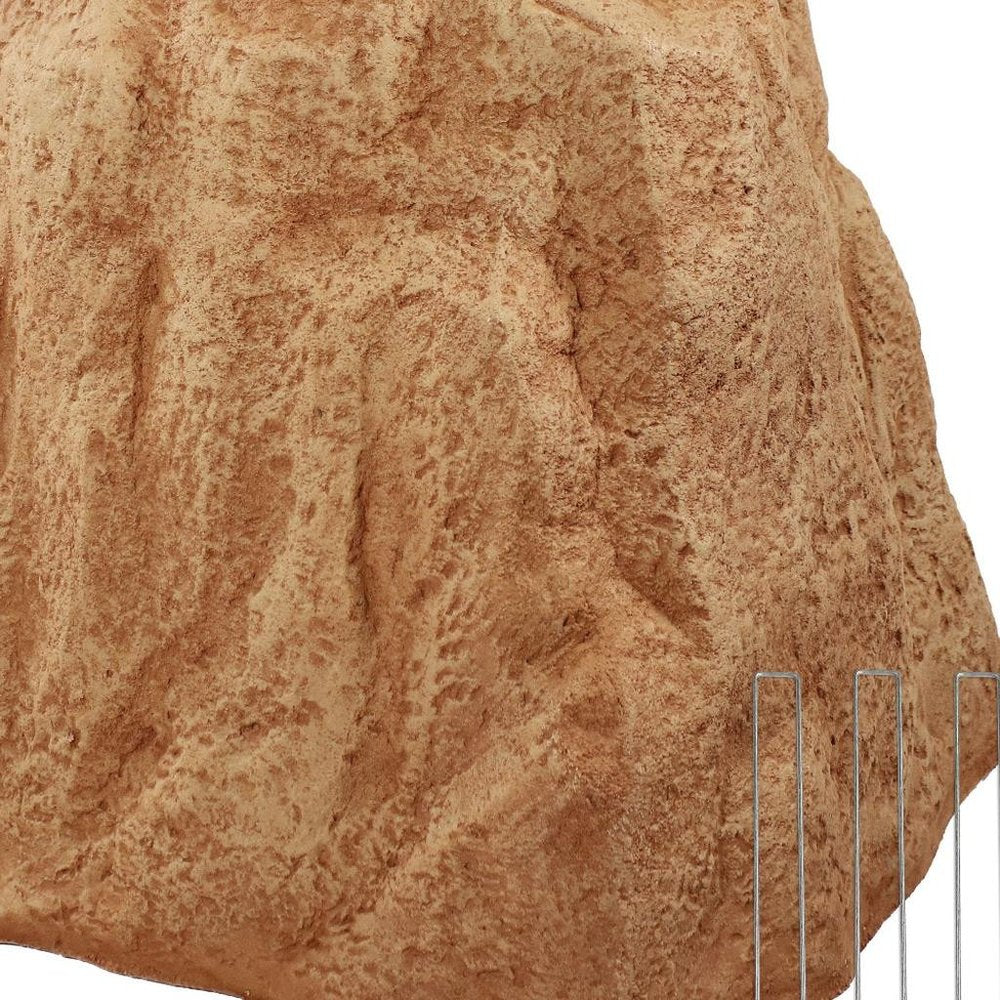 22" Sand Polyresin Faux Rock