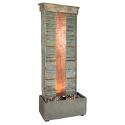 48" Gray Stone LED lights Garden Art