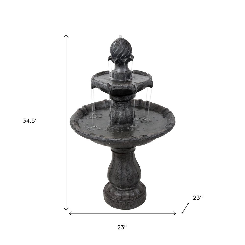 35" Black Heavy Duty Plastic Garden Hanging Wall or Door Decor