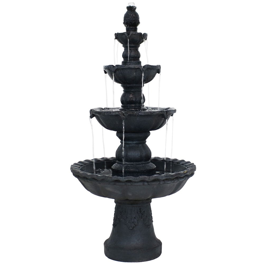 52" Black Polyresin Garden Art