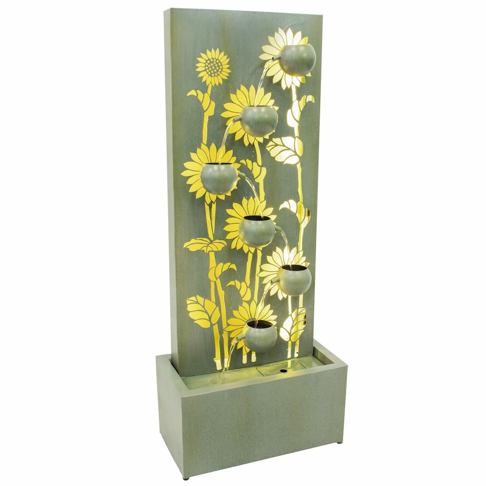 49" Light Green Steel LED lights Garden Hanging Wall or Door Decor