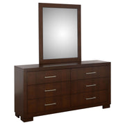 Polk - 6 Drawer Dresser With Mirror - Cappuccino